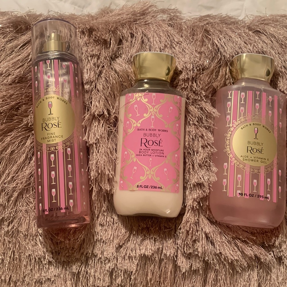 Bath and Body Works Brunch Collection Bubbly Rosé 3 Piece Set
